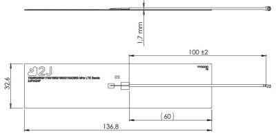 4G LTE / 3G / 2G Embedded Flexible Ultra-Thin PCB Antenna - 3