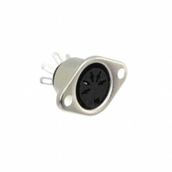 5 Position Circular Connector Receptacle, Female Sockets Solder Eyelet(s) - 1