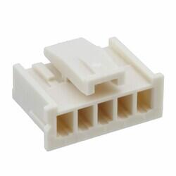 5 Rectangular Connectors - Housings Plug Natural 0.098