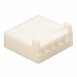 5 Rectangular Connectors - Housings Receptacle White 0.100