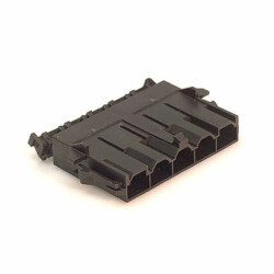 5 Rectangular Connectors - Housings Plug Black 0.394