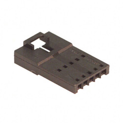 5 Rectangular Connectors - Housings Plug Black 0.100