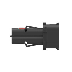 5 Rectangular Connectors - Housings Plug Black 0.248