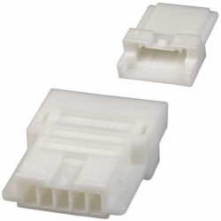 5 Rectangular Connectors - Housings Plug Natural 0.079