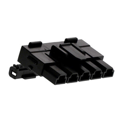 5 Rectangular Connectors - Housings Receptacle Black 0.394