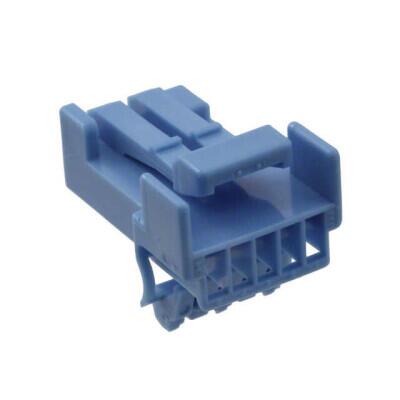 5 Rectangular Connectors - Housings Receptacle Blue 0.098