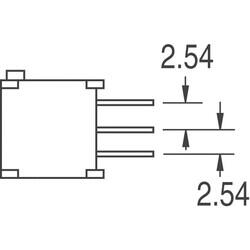 50 kOhms 0.5W, 1/2W PC Pins Through Hole Trimmer Potentiometer Cermet 25.0 Turn Side Adjustment - 5