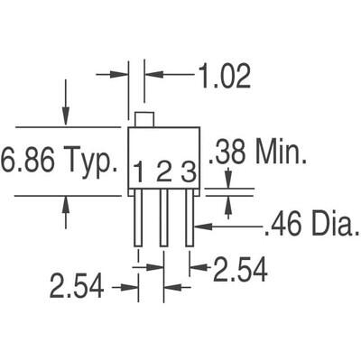 50 Ohms 0.25W, 1/4W PC Pins Through Hole Trimmer Potentiometer Cermet 12.0 Turn Top Adjustment - 3