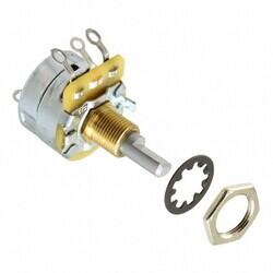 50k Ohm 1 Gang Linear Panel Mount Potentiometer None 1 Kierros Carbon 0.5W, 1/2W Solder Lug - 1