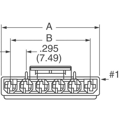 6 Position Blade Type Power Housing Connector Receptacle Black 0.295