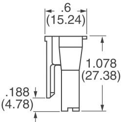 6 Position Blade Type Power Housing Connector Receptacle Black 0.295