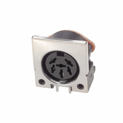 6 Position Circular Connector Receptacle, Female Sockets Solder - 1