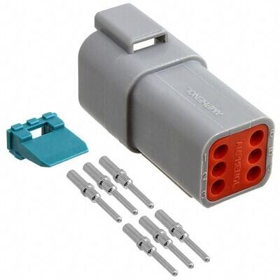 6 Position Rectangular Receptacle Connector Crimp 16-18 AWG - 1