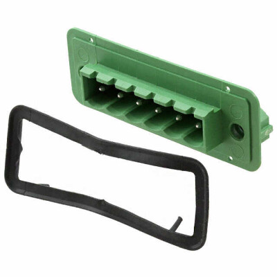 6 Position Terminal Block Header, Male Pins Green - 1