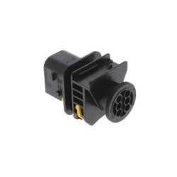 6 Rectangular Connectors - Housings Plug Black 0.157