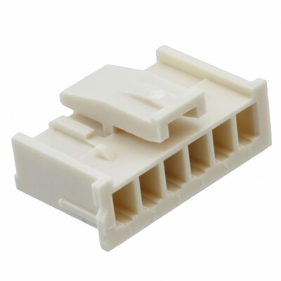 6 Rectangular Connectors - Housings Plug Natural 0.098