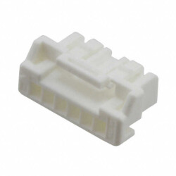 6 Rectangular Connectors - Housings Plug White 0.079