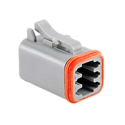 6 Rectangular Connectors - Housings Plug Gray - 1