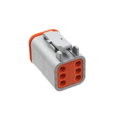 6 Rectangular Connectors - Housings Plug Gray - 2