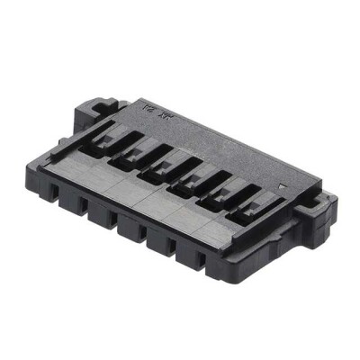 6 Rectangular Connectors - Housings Receptacle Black 0.079