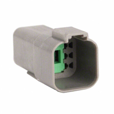 6 Rectangular Connectors - Housings Receptacle Gray - 1