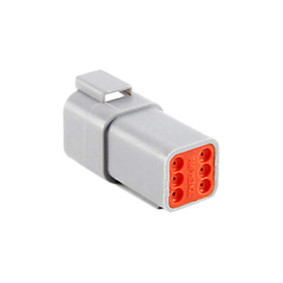 6 Rectangular Connectors - Housings Receptacle Gray - 2