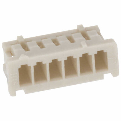 6 Rectangular Connectors - Housings Receptacle Beige 0.049