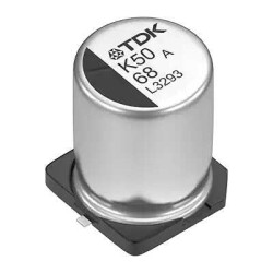 68 µF 80 V Aluminum - Polymer Capacitors Radial, Can - SMD 30mOhm 10000 Hrs @ 105°C - 1