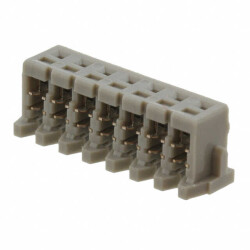 7 Position Rectangular Socket Connector IDC Tin 26 AWG - 1