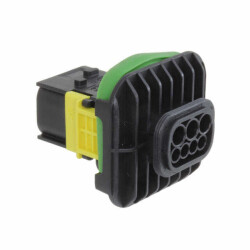 7 Rectangular Connectors - Housings Plug Black - 1