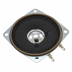 8 Ohms General Purpose Speaker 3 W 240 Hz ~ 20 kHz Top Round, Square Frame - 1