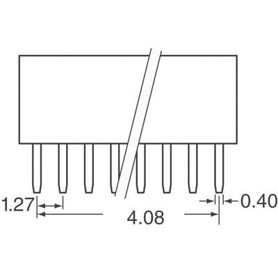 8 Position Receptacle Connector 0.050