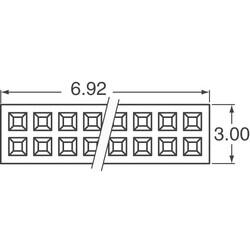 8 Position Receptacle Connector 0.050