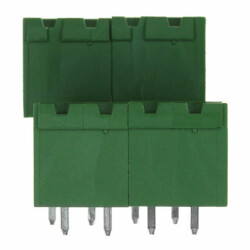 8 Position Terminal Block Header, Male Pins, Shrouded (4 Side) 0.200