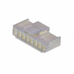 8 Rectangular Connectors - Housings Receptacle Natural 0.098