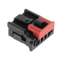 8 Rectangular Connectors - Housings Receptacle Black 0.100