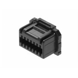 8 Rectangular Connectors - Housings Receptacle Black 0.049