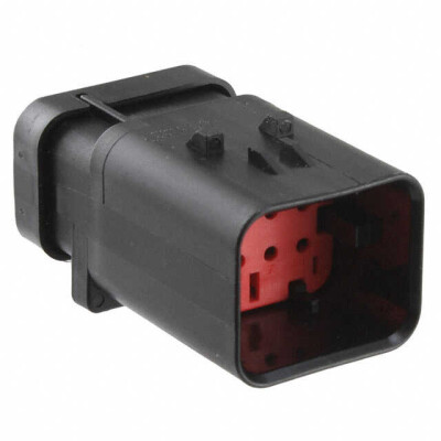 8 Rectangular Connectors - Housings Receptacle Black 0.177