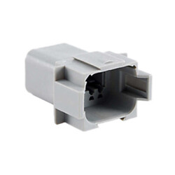 8 Rectangular Connectors - Housings Receptacle Gray - 1