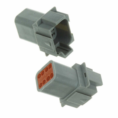 8 Rectangular Connectors - Housings Receptacle Gray - 2