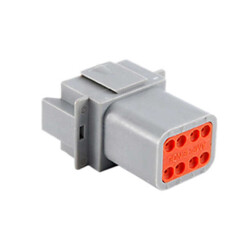 8 Rectangular Connectors - Housings Receptacle Gray - 3