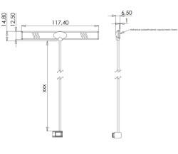 868 MHz ZigBee / ISM / SIGFOX / LoRa T Antenna, 2.6 dBi, RG174 Cable, SMA Male Ni - 4