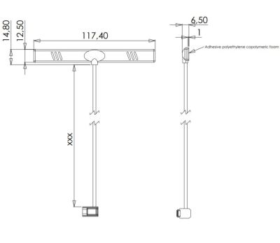 868 MHz ZigBee / ISM / SIGFOX / LoRa T Antenna, 2.6 dBi, RG174 Cable, SMA Male Ni - 4