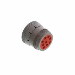 9 Position Circular Connector Plug Housing Free Hanging (In-Line) Coupling Nut - 1