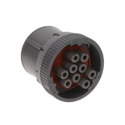 9 Position Circular Connector Plug Housing Free Hanging (In-Line) Coupling Nut - 2