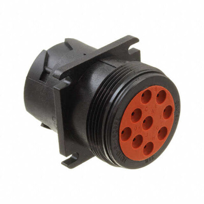 9 Position Circular Connector Receptacle Housing Panel Mount - 1