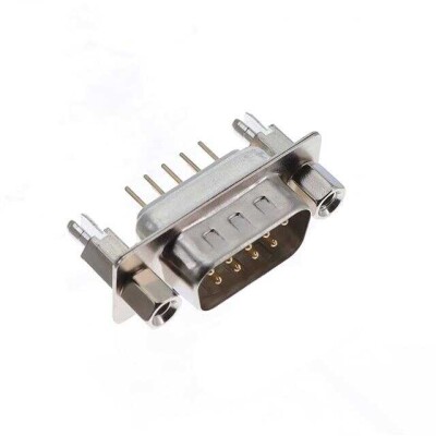 9 Position D-Sub Plug, Male Pins Connector - 1