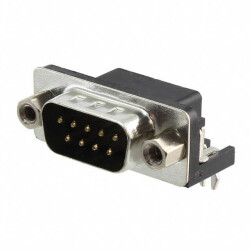 9 Position D-Sub Plug, Male Pins Connector - 1