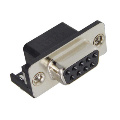 9 Position D-Sub Receptacle, Female Sockets Connector - 1