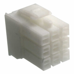 9 Rectangular Connectors - Housings Plug Natural 0.156